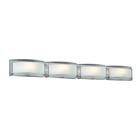 Bathroom light Polished Chrome Finish and Clear and Frosted Glass #90839-178