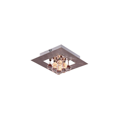 Flush Mount Light Aluminum With chrome Finish And Crystal Accent #140839-14