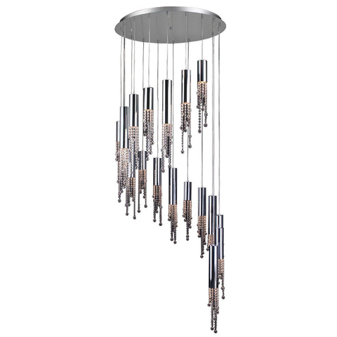 Chandelier Polished Chrome Finish and Hand Cut  Crystal   #010839-13