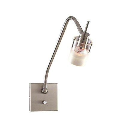 Wall Sconce Brushed  Nickel And Glass Shade 100824-152