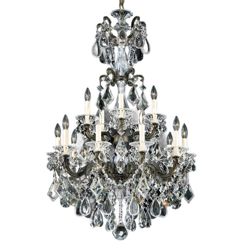 Chandelier Bronze Finish With Hand Cut Heritage Clear  Crystal #5010ES-SCH