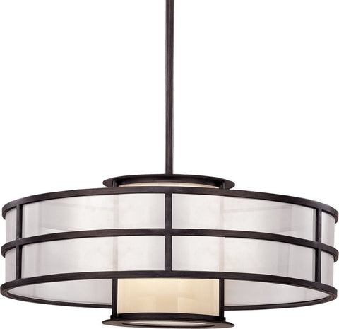 Pendant Bronze Finish And Opal Glass Shade 024803-16