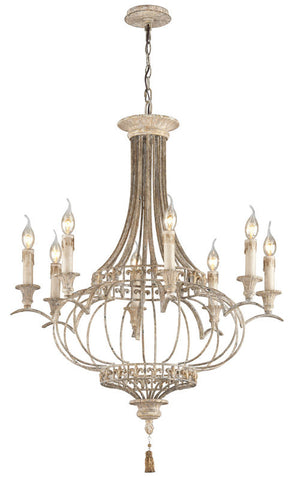 Chandelier Iron And Wood  014803-16