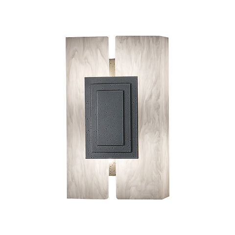 Outdoor Wall Light  Old Iron  Finish And Faux  Alabaster Acrylic #170953-14