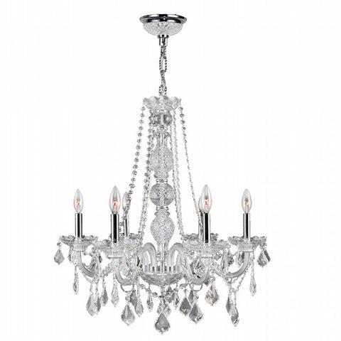 Chandelier Chrome Finish And Hand Crystal 1318-44-JSH-CL