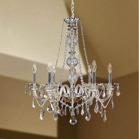 Chandelier Chrome Frame And Clear Cut Crystal 01-118-62-JSH