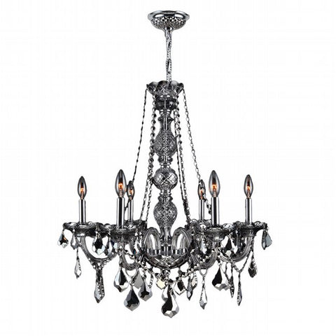 Chandelier Chrome Frame With Black Cut Crystal  01-118-JSH-CH25